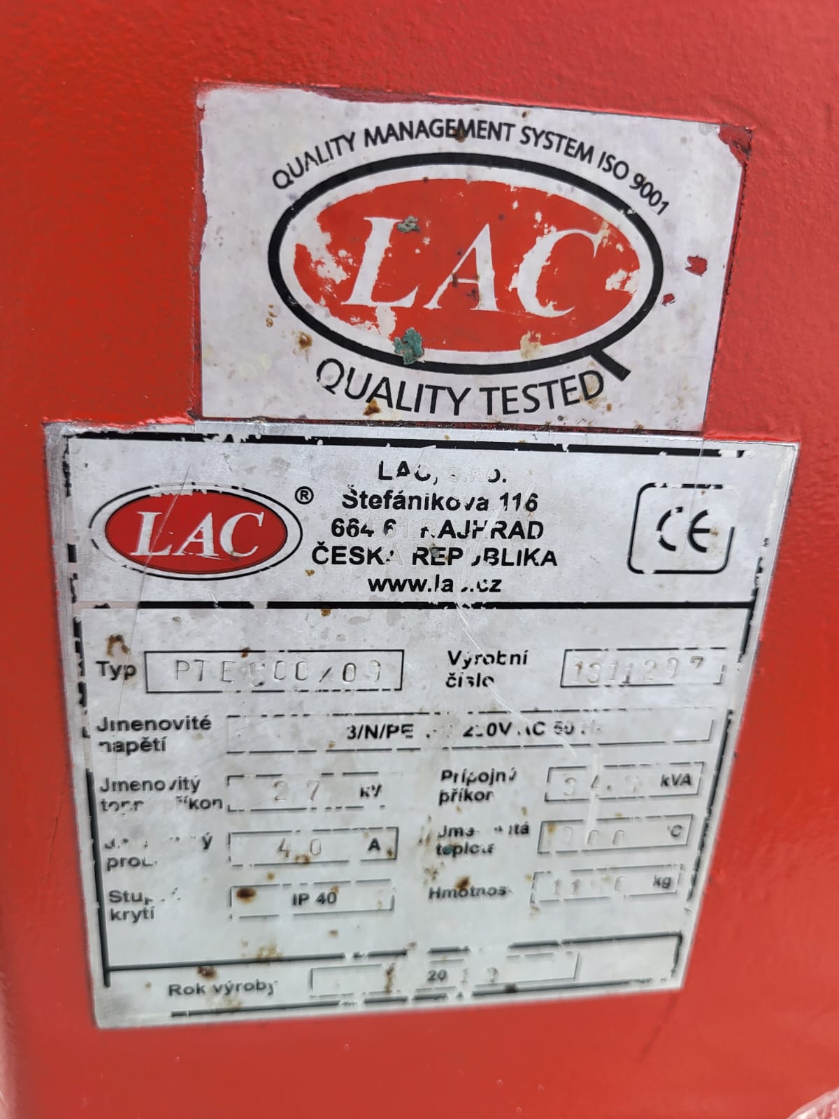 LAC PTE 500/09 forno di mantenimento O1838, usato LAC PTE 500/09 forno di mantenimento O1838, usato