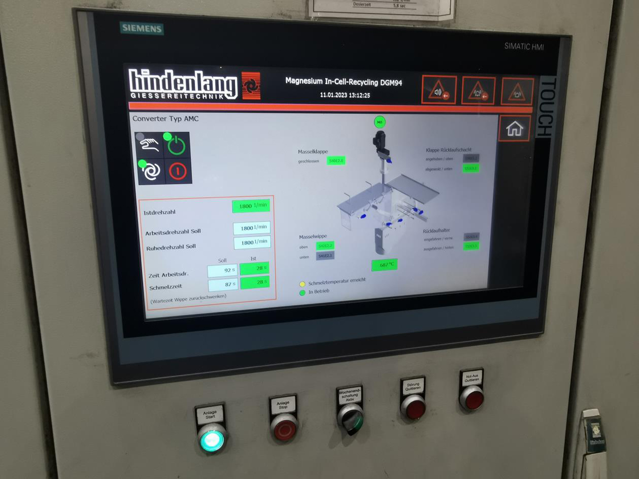 Hindenlang Magnesio In-cell-recycling O1812, usato